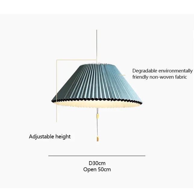 ChandelierDecor - Pleated Fabric Pendant Umbrella Hanging Light