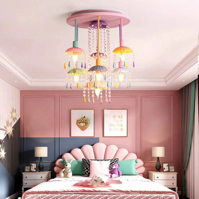 ChandelierDecor - Pony Merry Go Round Pink Ceiling Light
