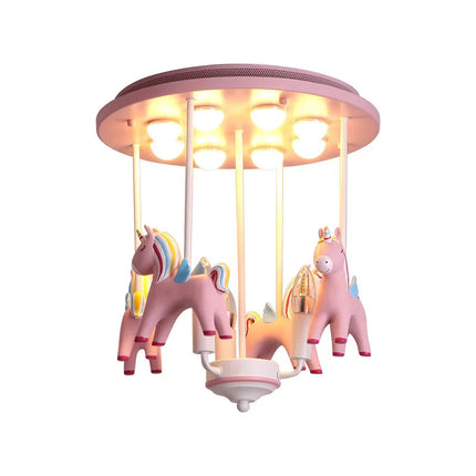ChandelierDecor - Pony Merry Go Round Pink Ceiling Light