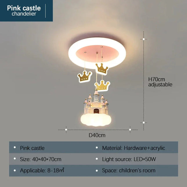 ChandelierDecor - Princess Castle Crown Ceiling Light