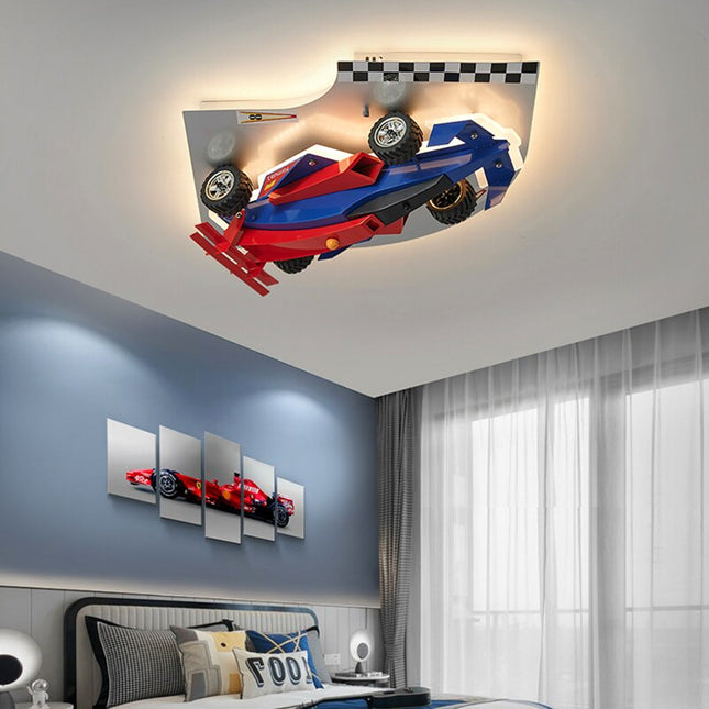 ChandelierDecor - Racing Car Hanging Light - Art Deco Lighting for Kids Room