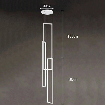ChandelierDecor - Rectangular Pendants Staircase Chandelier Lighting