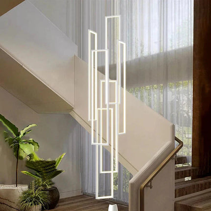 ChandelierDecor - Rectangular Pendants Staircase Chandelier Lighting