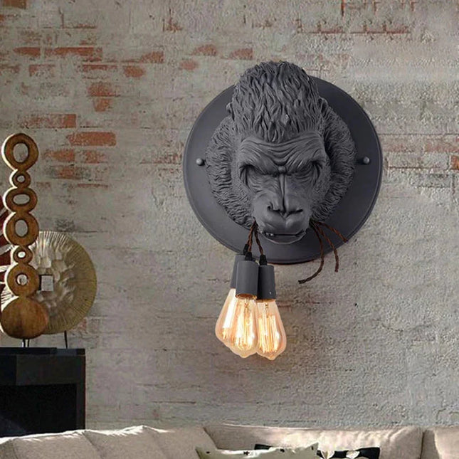 ChandelierDecor - Retro Resin Gorilla Wall Lamp Decor