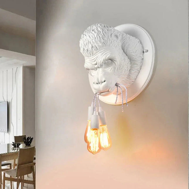 ChandelierDecor - Retro Resin Gorilla Wall Lamp Decor