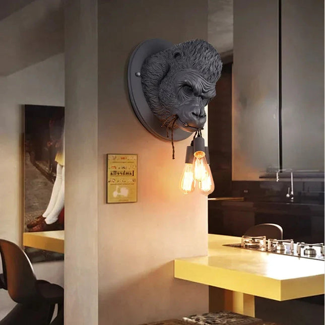 ChandelierDecor - Retro Resin Gorilla Wall Lamp Decor