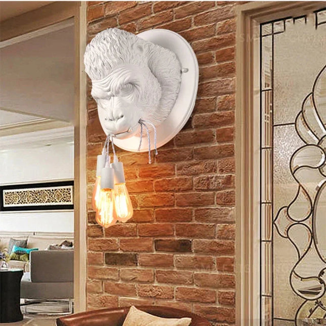 ChandelierDecor - Retro Resin Gorilla Wall Lamp Decor