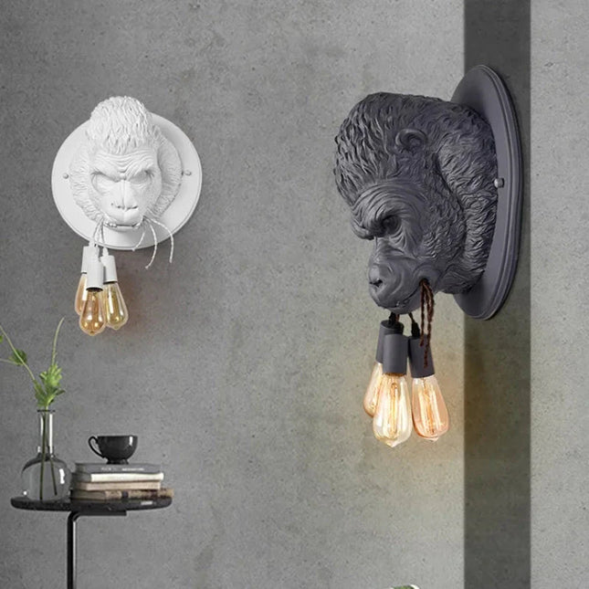 ChandelierDecor - Retro Resin Gorilla Wall Lamp Decor
