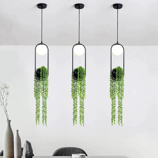 ChandelierDecor - Ring Plant Pot Hanging Lamp - Floral Decor