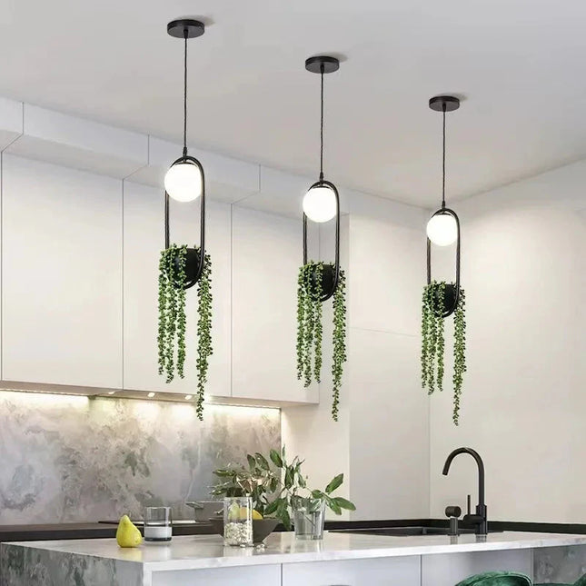 ChandelierDecor - Ring Plant Pot Hanging Lamp - Floral Decor