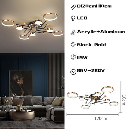 ChandelierDecor - Rings Chandelier: Illuminate Your Space with Style