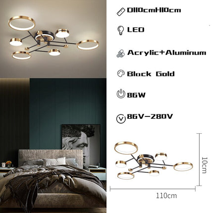 ChandelierDecor - Rings Chandelier: Illuminate Your Space with Style