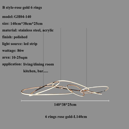 ChandelierDecor - Rings LED Chandelier: Stunning Lighting Fixture
