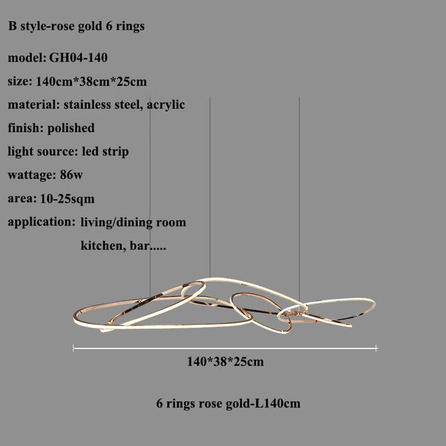 ChandelierDecor - Rings LED Chandelier: Stunning Lighting Fixture