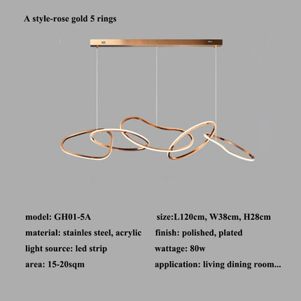 ChandelierDecor - Rings LED Chandelier: Stunning Lighting Fixture