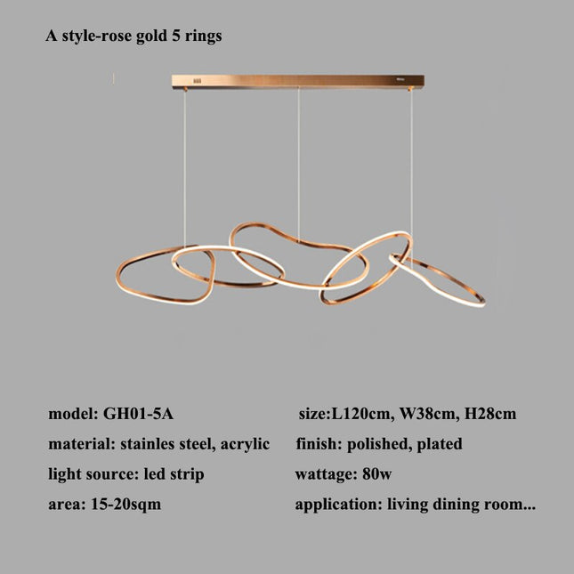 ChandelierDecor - Rings LED Chandelier: Stunning Lighting Fixture