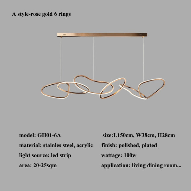 ChandelierDecor - Rings LED Chandelier: Stunning Lighting Fixture