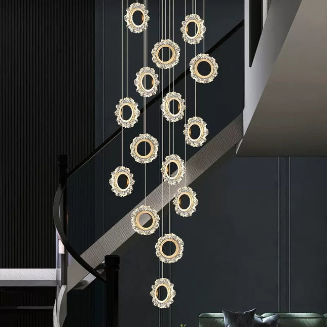 ChandelierDecor - Rings LED Light Staircase Chandelier – Style Your Staircase
