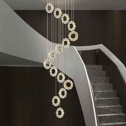 ChandelierDecor - Rings LED Light Staircase Chandelier – Style Your Staircase