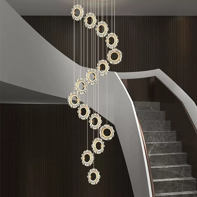 ChandelierDecor - Rings LED Light Staircase Chandelier – Style Your Staircase
