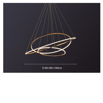 ChandelierDecor - Rings Staircase Chandelier: Unparalleled Elegance