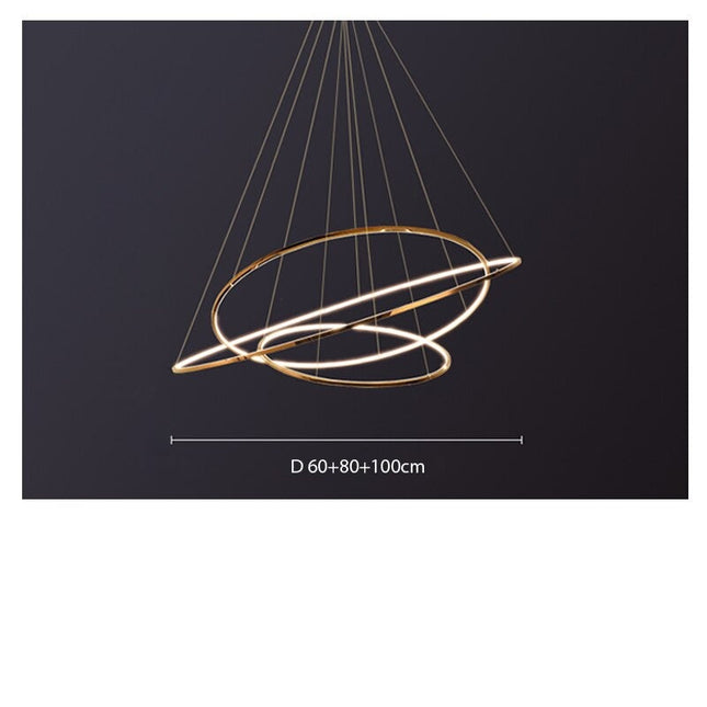 ChandelierDecor - Rings Staircase Chandelier: Unparalleled Elegance
