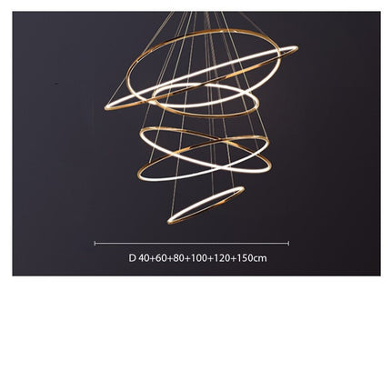 ChandelierDecor - Rings Staircase Chandelier: Unparalleled Elegance