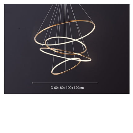 ChandelierDecor - Rings Staircase Chandelier: Unparalleled Elegance