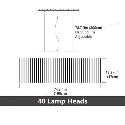 ChandelierDecor - Rotatable Light Bars Chandelier: Illuminate Your Space