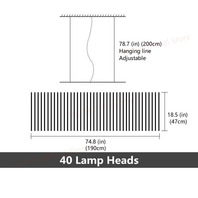 ChandelierDecor - Rotatable Light Bars Chandelier: Illuminate Your Space