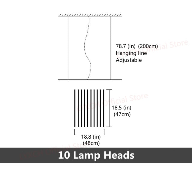 ChandelierDecor - Rotatable Light Bars Chandelier: Illuminate Your Space