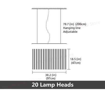 ChandelierDecor - Rotatable Light Bars Chandelier: Illuminate Your Space