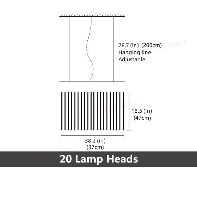 ChandelierDecor - Rotatable Light Bars Chandelier: Illuminate Your Space