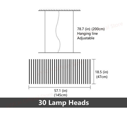 ChandelierDecor - Rotatable Light Bars Chandelier: Illuminate Your Space