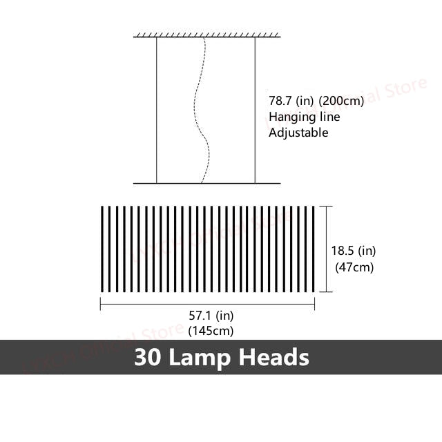 ChandelierDecor - Rotatable Light Bars Chandelier: Illuminate Your Space