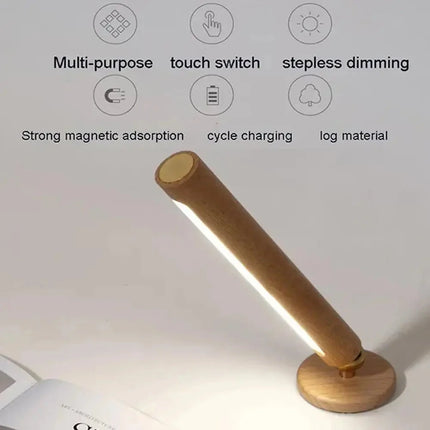 ChandelierDecor - Rotatable Oak Wood 360° Wall Light USB Chargeable