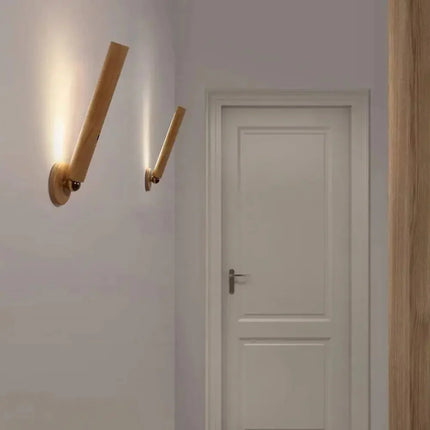 ChandelierDecor - Rotatable Oak Wood 360° Wall Light USB Chargeable