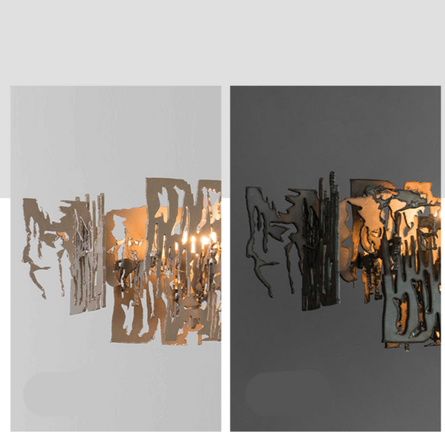 ChandelierDecor - Rust Metal Chandelier: Exquisite Lighting Fixture