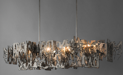 ChandelierDecor - Rust Metal Chandelier: Exquisite Lighting Fixture