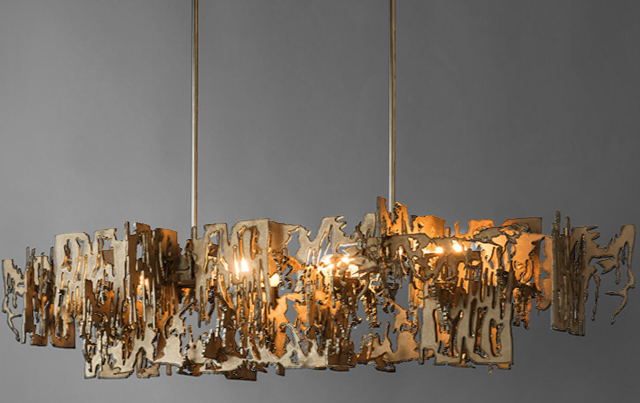 ChandelierDecor - Rust Metal Chandelier: Exquisite Lighting Fixture