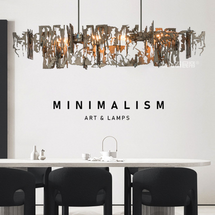 ChandelierDecor - Rust Metal Chandelier: Exquisite Lighting Fixture