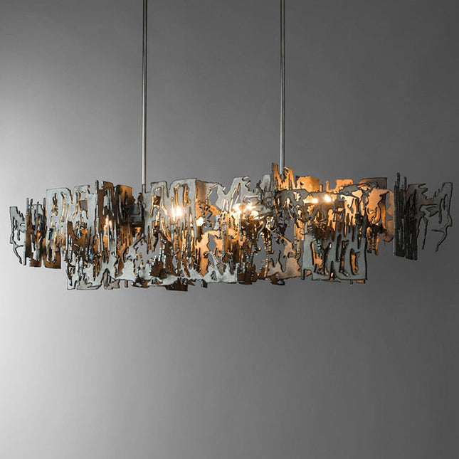 ChandelierDecor - Rust Metal Chandelier: Exquisite Lighting Fixture