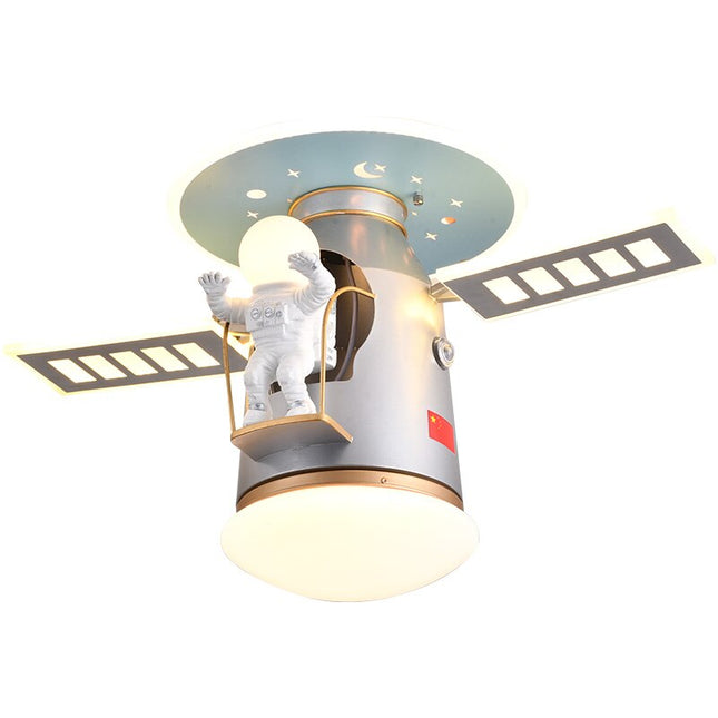 ChandelierDecor - Satellite Earth Space Ship NASA LED Ceiling Lamp for Kids Room