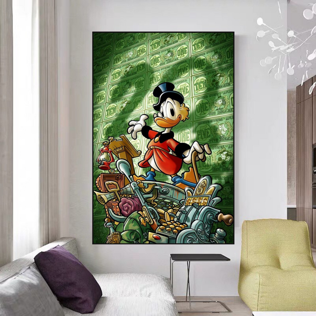 ChandelierDecor - Scrooge McDuck Millionaire Canvas Wall Art