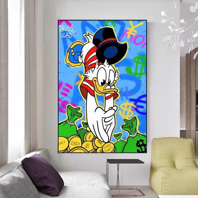 ChandelierDecor - Scrooge McDuck Millionaire Canvas Wall Art