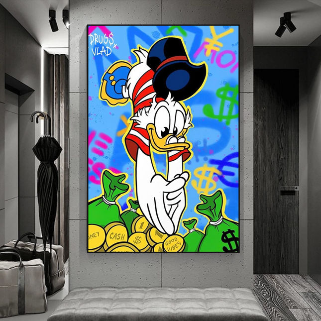 ChandelierDecor - Scrooge McDuck Millionaire Canvas Wall Art