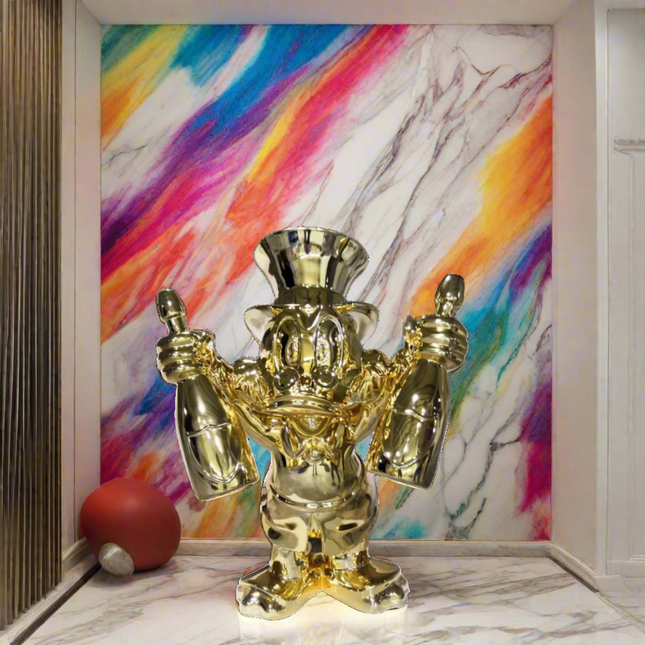 ChandelierDecor - Scrooge Mcduck Moet Champayne Sculpture Statue