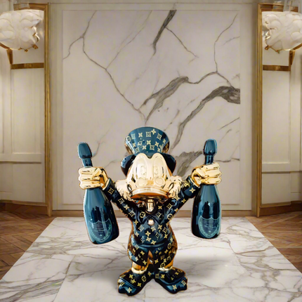 ChandelierDecor - Scrooge Mcduck Moet Champayne Sculpture Statue
