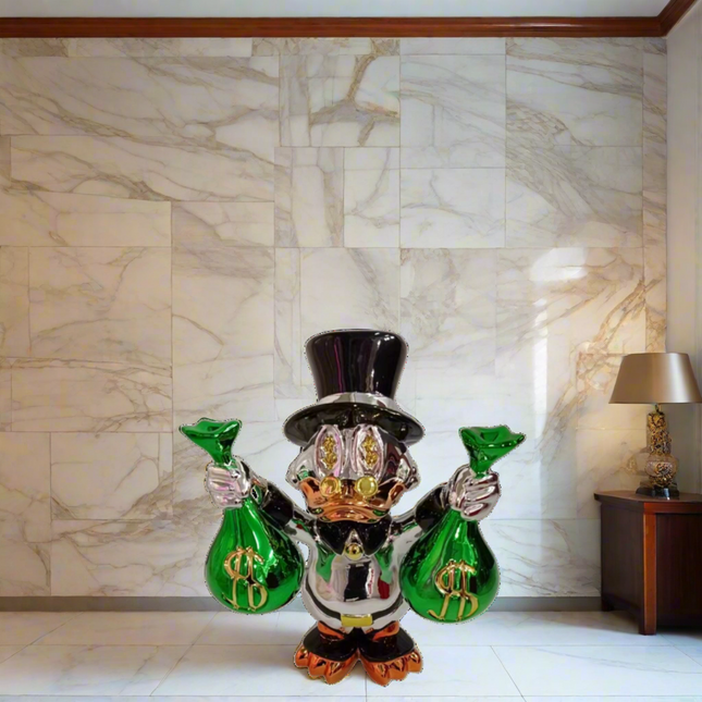 ChandelierDecor - Scrooge Mcduck Money Bags Sculpture Statue