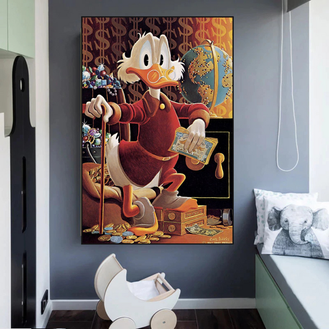 ChandelierDecor - Scrooge McDuck Money Maker Millionaire Canvas Wall Art